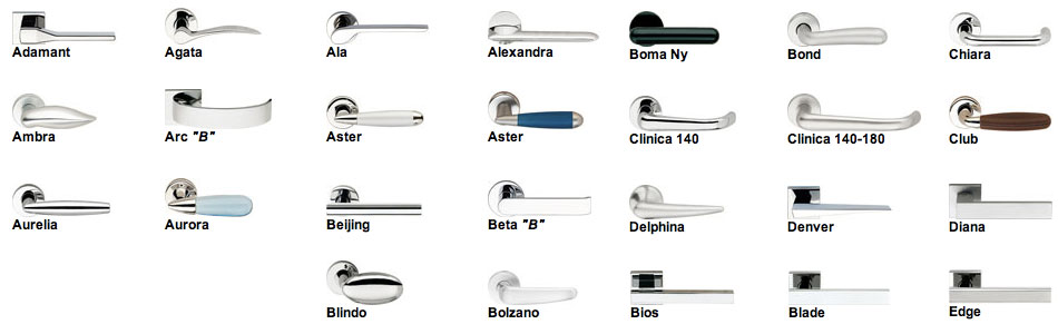 Handles and accessories for doors and windows OLIVARI