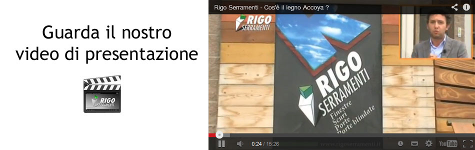 Presentazione video RIGO SERRAMENTI